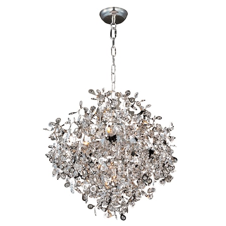 Comet 10-Light 25 Wide Polished Chrome Pendant Light